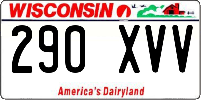 WI license plate 290XVV