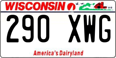 WI license plate 290XWG
