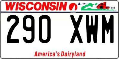 WI license plate 290XWM