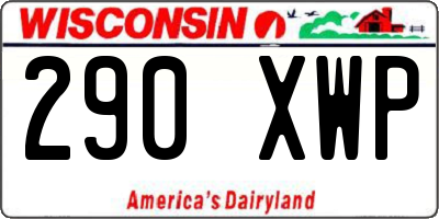 WI license plate 290XWP