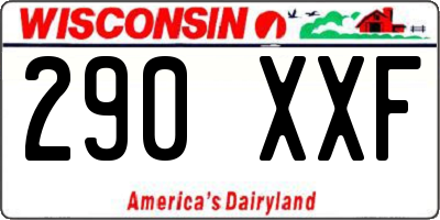 WI license plate 290XXF