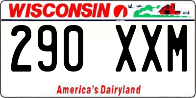 WI license plate 290XXM