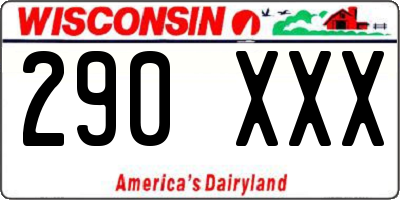 WI license plate 290XXX