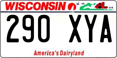 WI license plate 290XYA