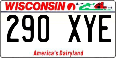 WI license plate 290XYE