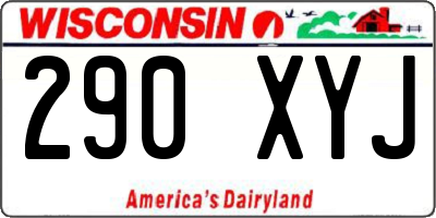 WI license plate 290XYJ