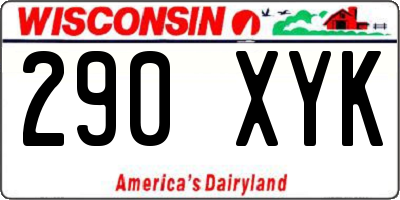 WI license plate 290XYK