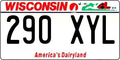 WI license plate 290XYL