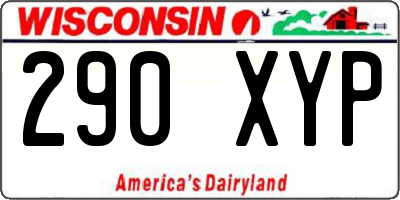 WI license plate 290XYP