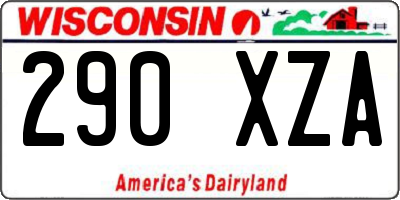 WI license plate 290XZA