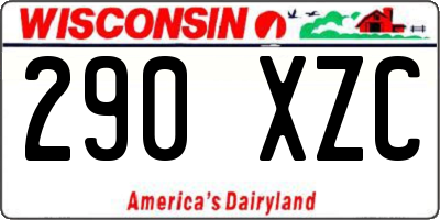 WI license plate 290XZC