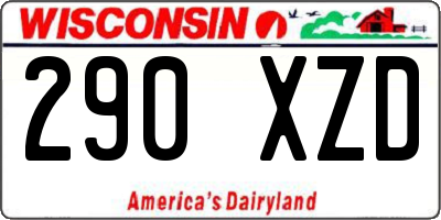 WI license plate 290XZD