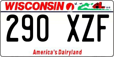 WI license plate 290XZF