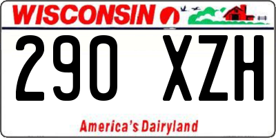 WI license plate 290XZH