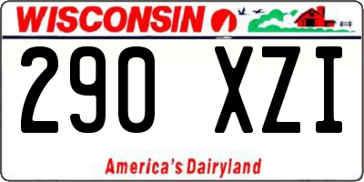 WI license plate 290XZI