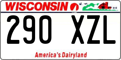 WI license plate 290XZL