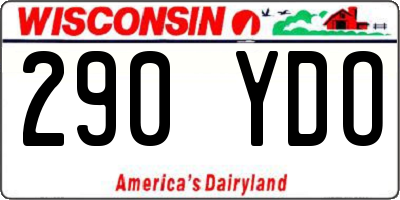 WI license plate 290YDO