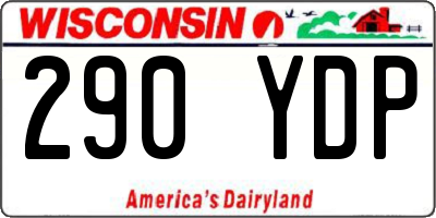 WI license plate 290YDP