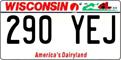 WI license plate 290YEJ