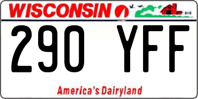 WI license plate 290YFF