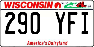 WI license plate 290YFI