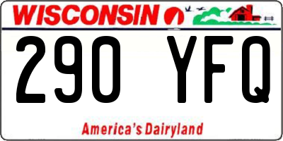 WI license plate 290YFQ