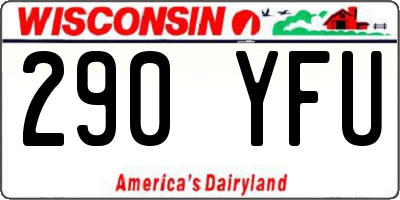 WI license plate 290YFU