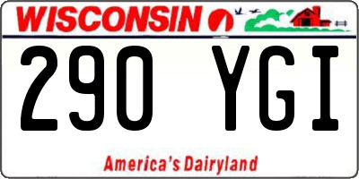 WI license plate 290YGI