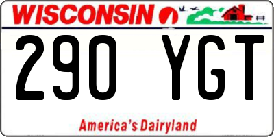 WI license plate 290YGT