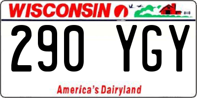 WI license plate 290YGY