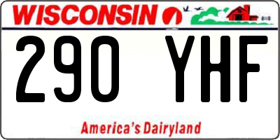 WI license plate 290YHF