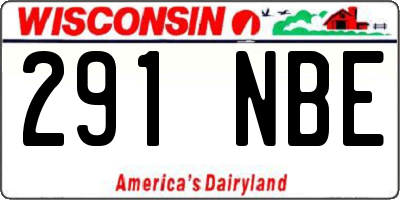 WI license plate 291NBE