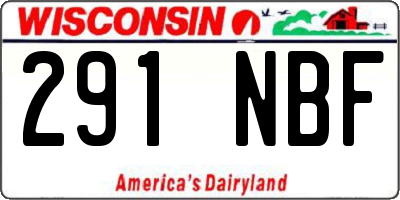 WI license plate 291NBF
