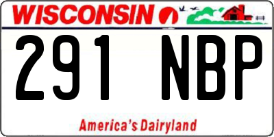 WI license plate 291NBP