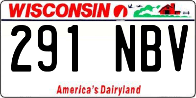 WI license plate 291NBV