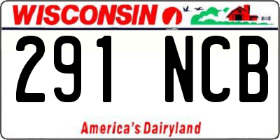 WI license plate 291NCB