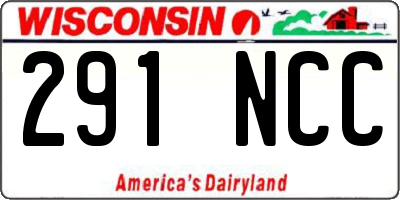 WI license plate 291NCC