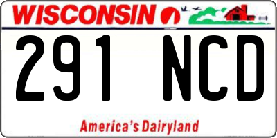 WI license plate 291NCD
