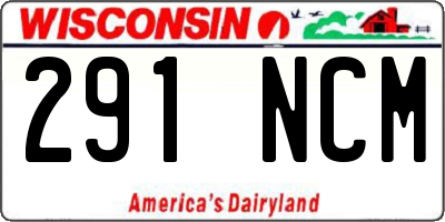 WI license plate 291NCM