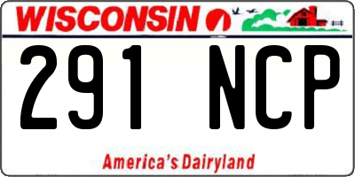 WI license plate 291NCP