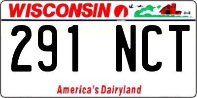 WI license plate 291NCT