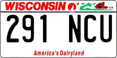 WI license plate 291NCU