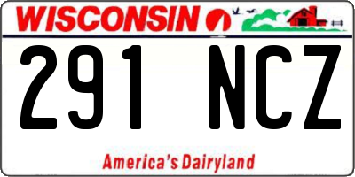 WI license plate 291NCZ