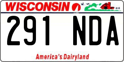 WI license plate 291NDA
