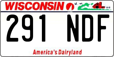 WI license plate 291NDF