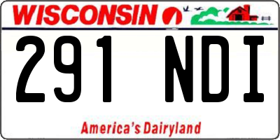 WI license plate 291NDI