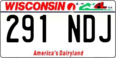 WI license plate 291NDJ