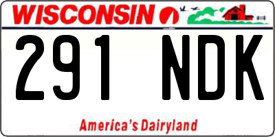 WI license plate 291NDK