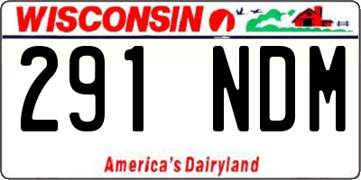 WI license plate 291NDM