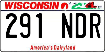 WI license plate 291NDR